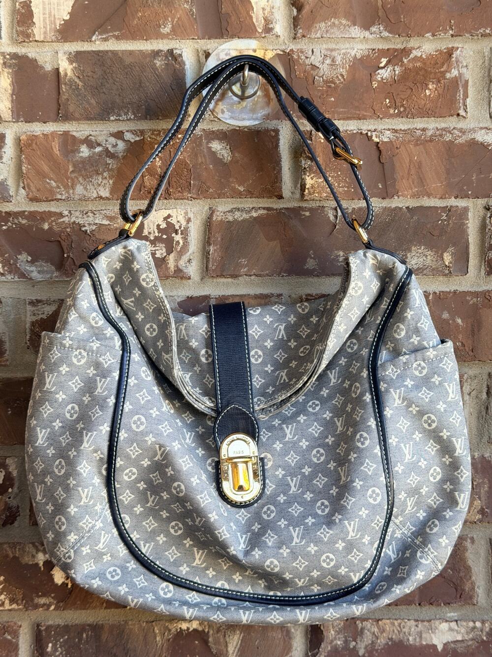 Louis Vuitton Romance Handbag Monogram Idylle Blue 34521